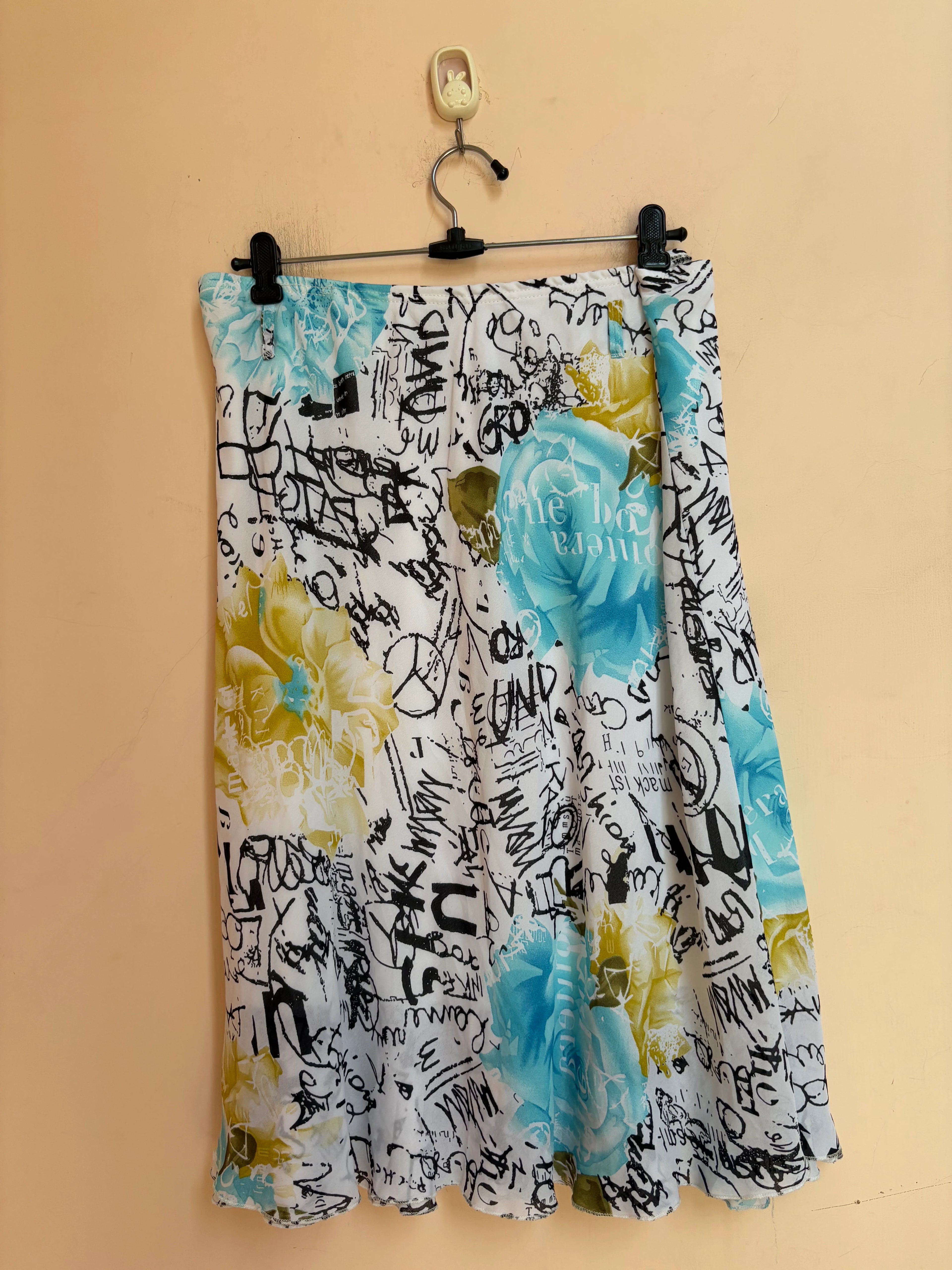 RIXO floral cheetah styled skirt